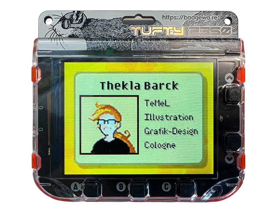 Digitales Namensschild