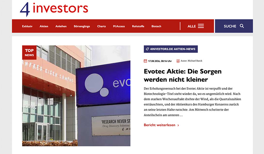 Webdesign-Projekt 4investors